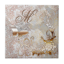 Mit Monogramm Rose Gold Keramik Tile