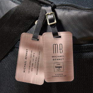 Mit Monogramm Rose mit benutzerdefinierten Logos Gepäckanhänger