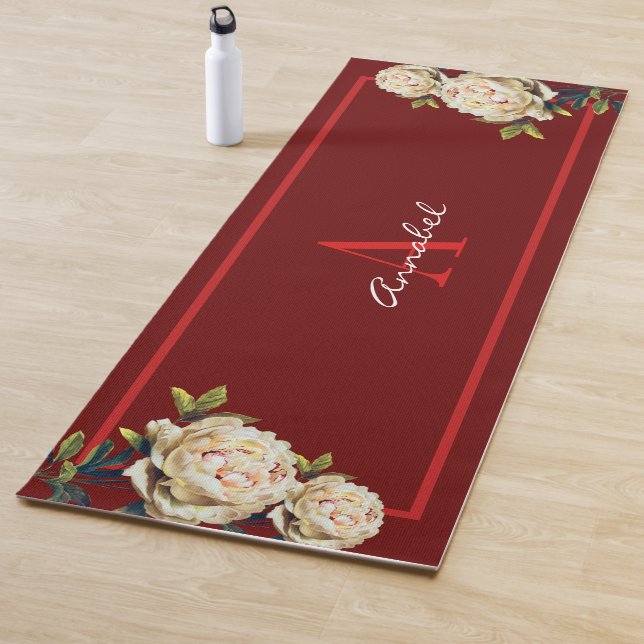 Mit Monogramm Rose Yogamatte (Beispiel)