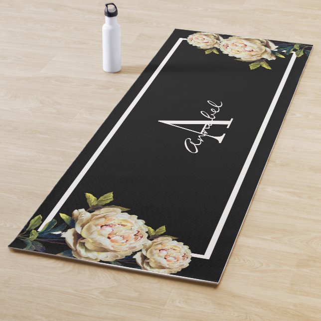 Mit Monogramm Rose Yogamatte (Beispiel)