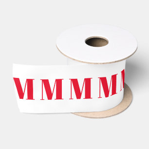 mit Monogramm Rot-Weiß-Erstmonogramm Satinband
