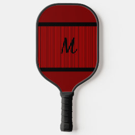 Mit Monogramm roter Streifen Pickleball Schläger