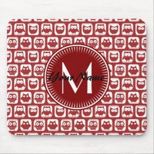 Mit Monogramm Rotweine, Personalisierter Name Mousepad