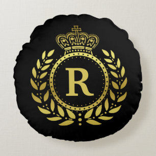 Mit Monogramm Rundes Kissen