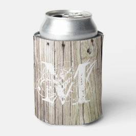 Mit Monogramm rustikales Holz Dosenkühler