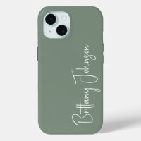 Mit Monogramm Sage Green