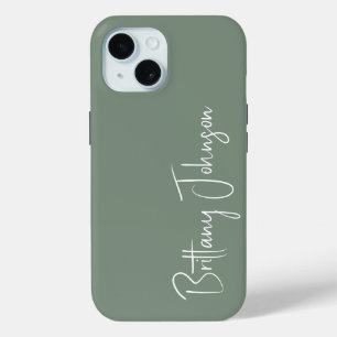 Mit Monogramm Sage Green Case-Mate iPhone Hülle
