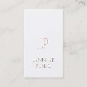 Mit Monogramm Schlichtes Elegantes Modernes Design Visitenkarte