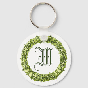 Mit Monogramm Schlüsselanhänger für Grünkränz