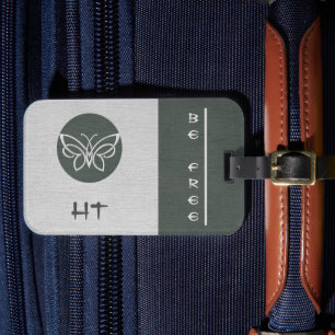 Mit Monogramm Schmetterlingseide Aussehen Gepäckma Gepäckanhänger