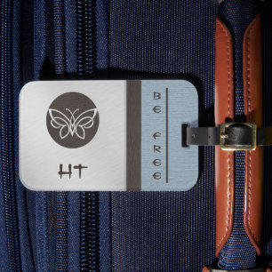 Mit Monogramm Schmetterlingseide Aussehen Gepäckma Gepäckanhänger