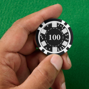 Mit Monogramm Schwarz 100 Pokerchips