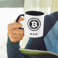 Mit Monogramm Schwarz-Weiß-Symbol-Logo