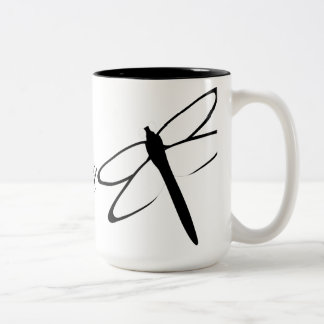 mit Monogramm Schwarz-Weiß-Tasse Zweifarbige Tasse
