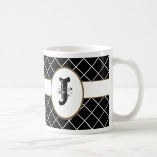 Mit Monogramm schwarzer Diamant Tasse