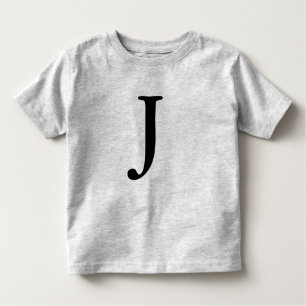 Mit Monogramm schwarzes Anfangst-shirt des Kleinkind T-shirt