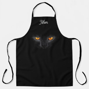 Mit Monogramm Schwarzkatze Schürze