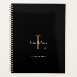 Mit Monogramm Schwarzweißplaner Planer