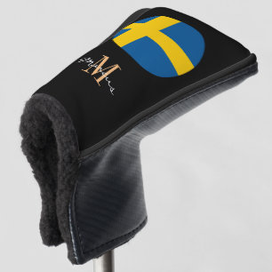 Mit Monogramm & Schweden Flag Golf Clubs Covers Headcover
