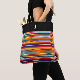 Mit Monogramm Serape Strip Tote Bag