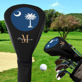Mit Monogramm & South Carolina Flag Golf Clubs Cov Golf Headcover