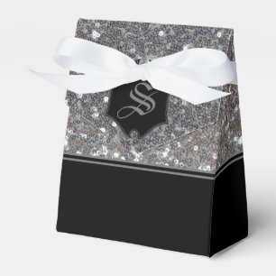 Mit Monogramm Sparkle-Imitate Glitzer Zelt Geschenkschachtel