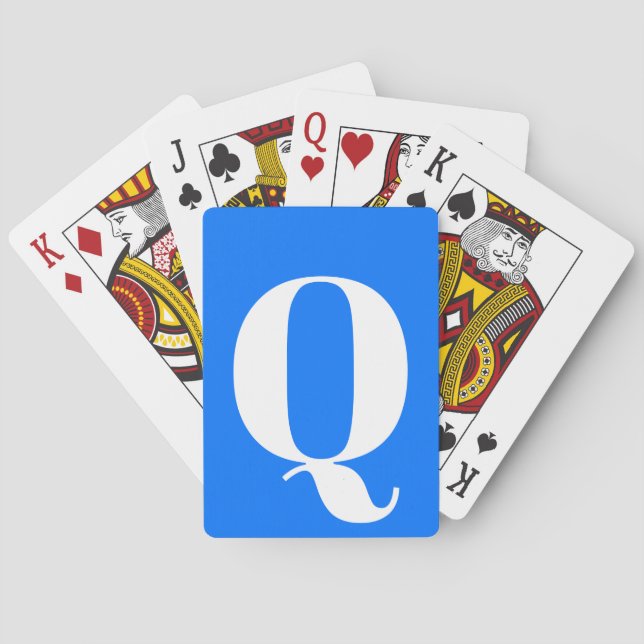 MIT MONOGRAMM Spielkarten für Person mit (Rückseite)