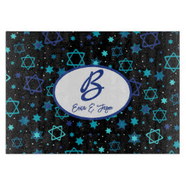 Mit Monogramm Star des David Challah-Board Schneidebrett