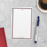 Mit Monogramm Stationierung von Black & Burgund