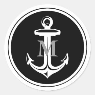 Mit Monogramm Sticker für den Anker