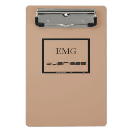 Mit Monogramm, stilvolle Schwarz und Rosa Mini Klemmbrett