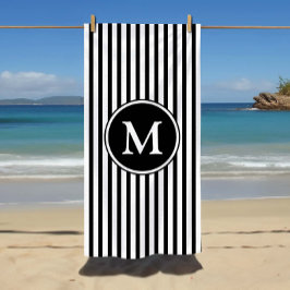 Mit Monogramm Streifen Strandtuch