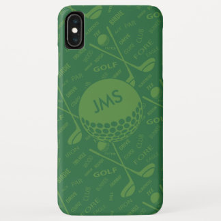 Mit Monogramm subtiles Golfer-Muster Case-Mate iPhone Hülle