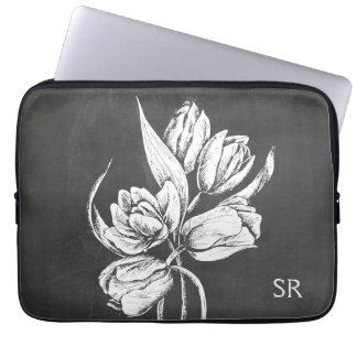 Mit Monogramm Tafeltulpen des Chic Laptopschutzhülle