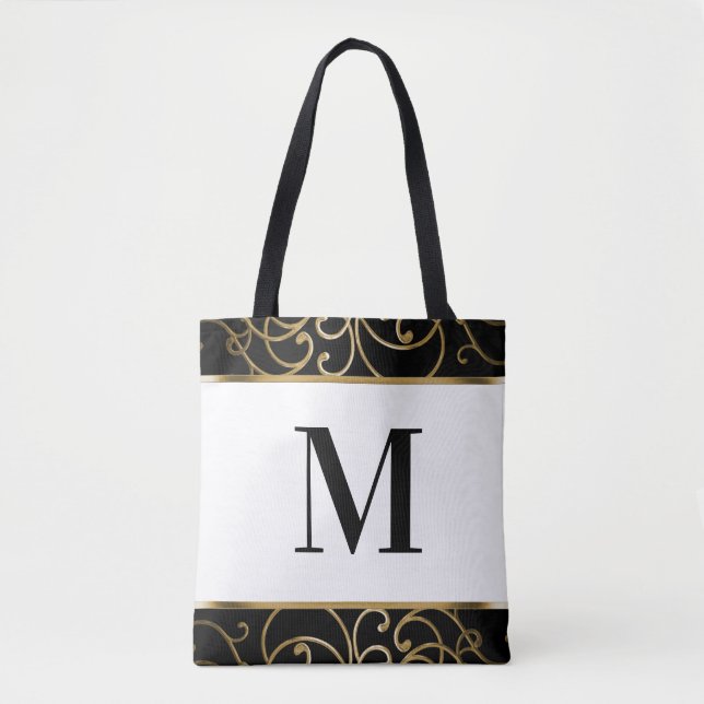 Mit Monogramm Tasche an der Goldgrenze (Vorderseite)