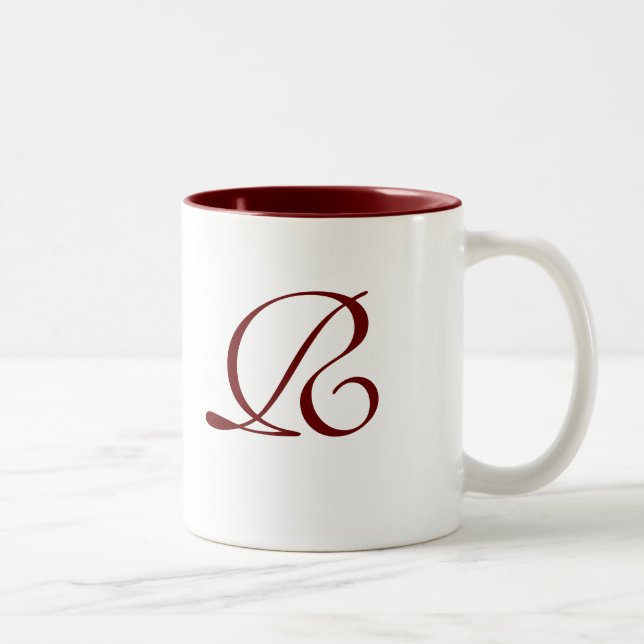 Mit Monogramm Tasse für die Silbermärchenhafte Hoc (Rechts)