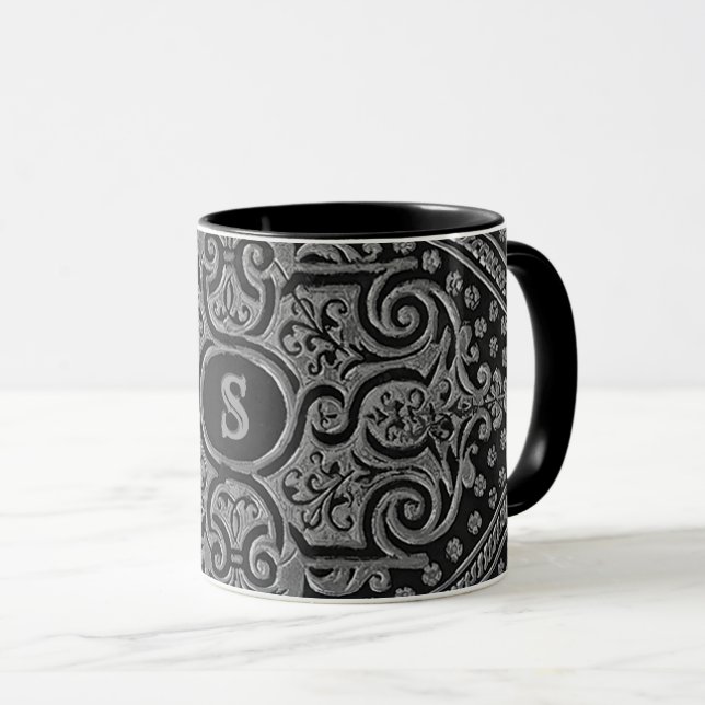 Mit Monogramm Tasse für Silberschmuck (VorderseiteRechts)