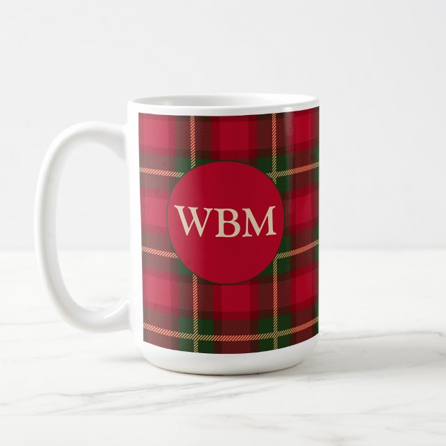 Mit Monogramm Tasse mit Kariertem Rot- und Schwarz (Company Promo Mug
)