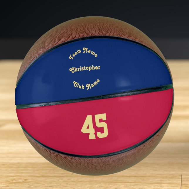 Mit Monogramm Team Club-Spielernummer Basketball (Custom Monogrammed Team Club Player Name Number Basketball)