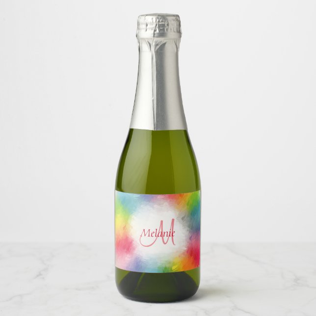 Mit Monogramm Template Abstrakt farbig modern (Vorderseite)