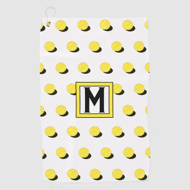Mit Monogramm Tennis Gaben Golfhandtuch (Vorderseite)