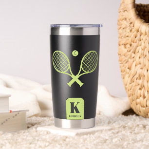 Mit Monogramm Tennis Player Tennis Captain Coach Thermobecher