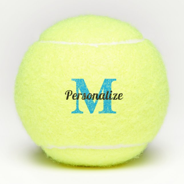 mit Monogramm Tennisbälle für Spieler (Vorderseite)