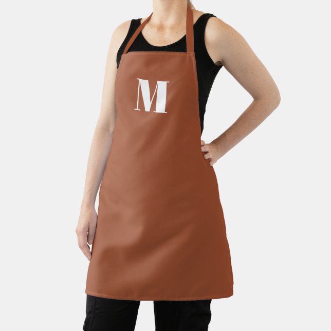Mit Monogramm Terracotta-kundenspezifische Anfangs Schürze (InSitu)