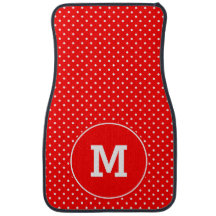 Mit Monogramm Tiny Red and White Polka Dots