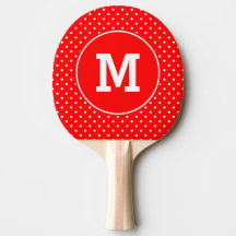 Mit Monogramm Tiny Red and White Polka Dots