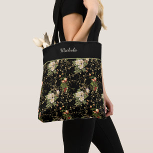Mit Monogramm Totbeutel mit Blumenmuster