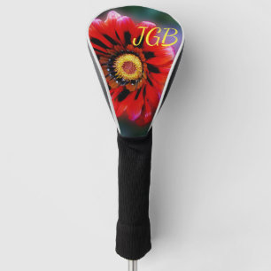 Mit Monogramm Treiber für Viviane Rote Blume Golf Headcover