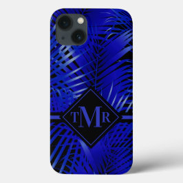 Mit Monogramm Tropical Blue Palm Case-Mate iPhone Hülle