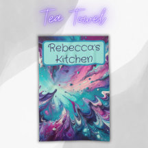 Mit Monogramm türkisfarbenes und rosa Abstraktes M